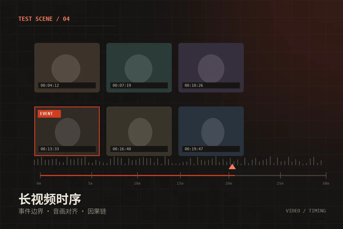 视频：事件边界与时序 — 2026 国产多模态模型评测场景示意